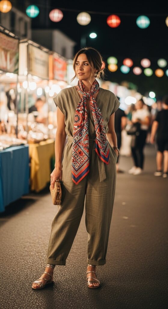 Jumpsuit with Scarf