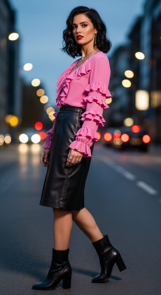 Layered Pink Top with Skirt