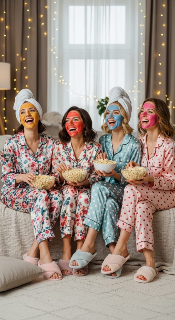 Matching Pajama Sets with Slippers