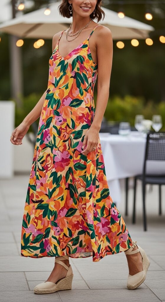 What To Wear in Amsterdam: 17 Stylish Outfit Ideas for Every Season 11 Maxi Dress with Wedges