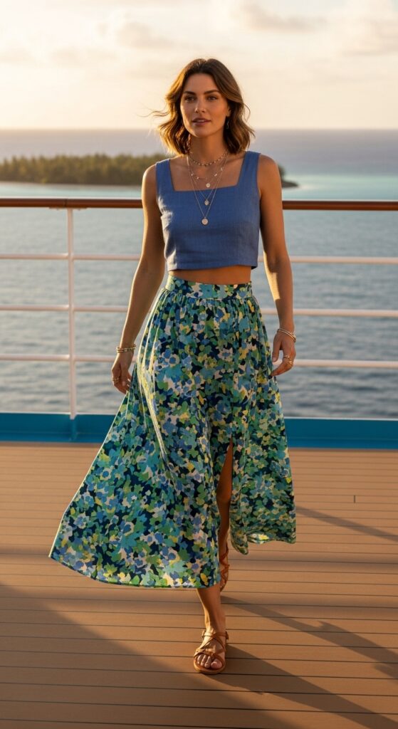Maxi Skirt and Crop Top Effortlessly Cool