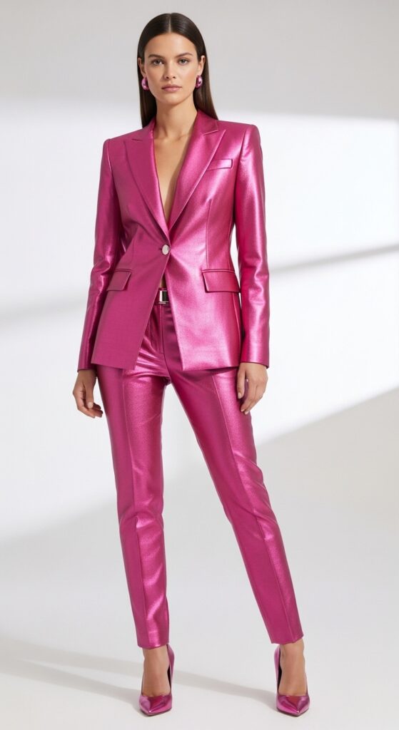 Monochrome Pink Suit