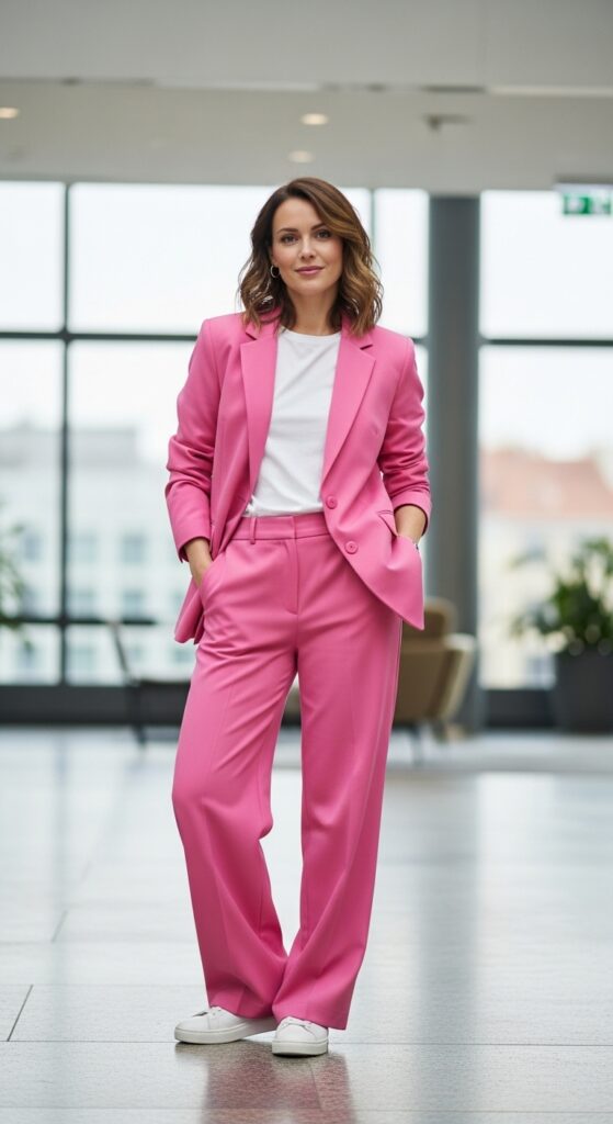 Monochrome Pink Suit