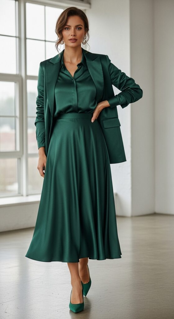 Monochrome Satin Set