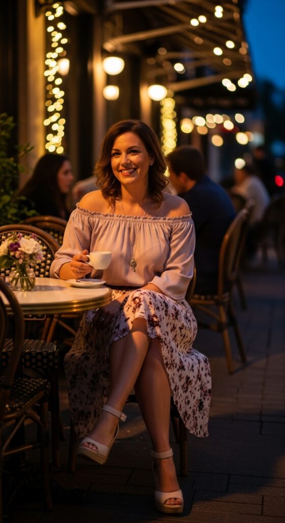 Off-Shoulder Top with Skirt
