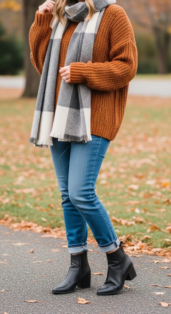 Sweater and Jeans with Boots