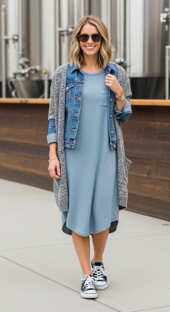 T-Shirt Dress and Sneakers Relaxed and Comfy