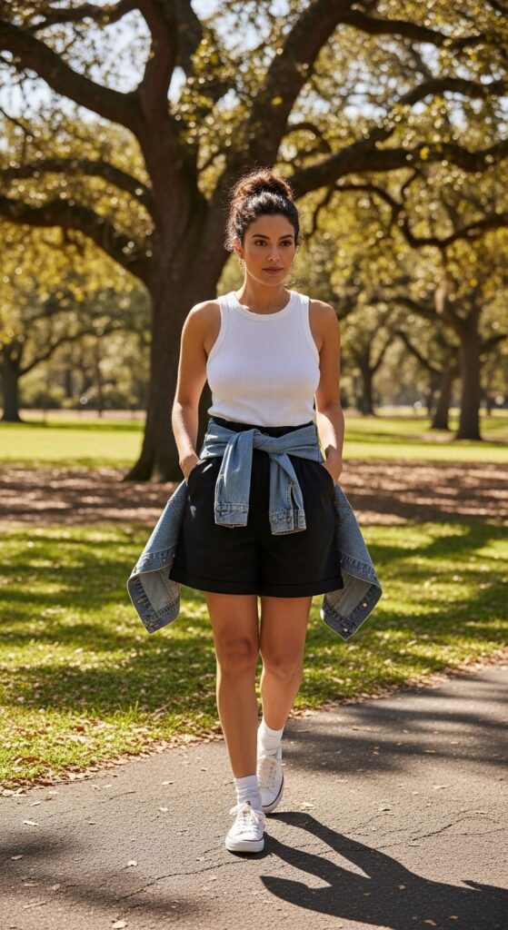 Tank Top and Sneakers Pair