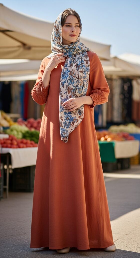 The Modest Maxi & Scarf
