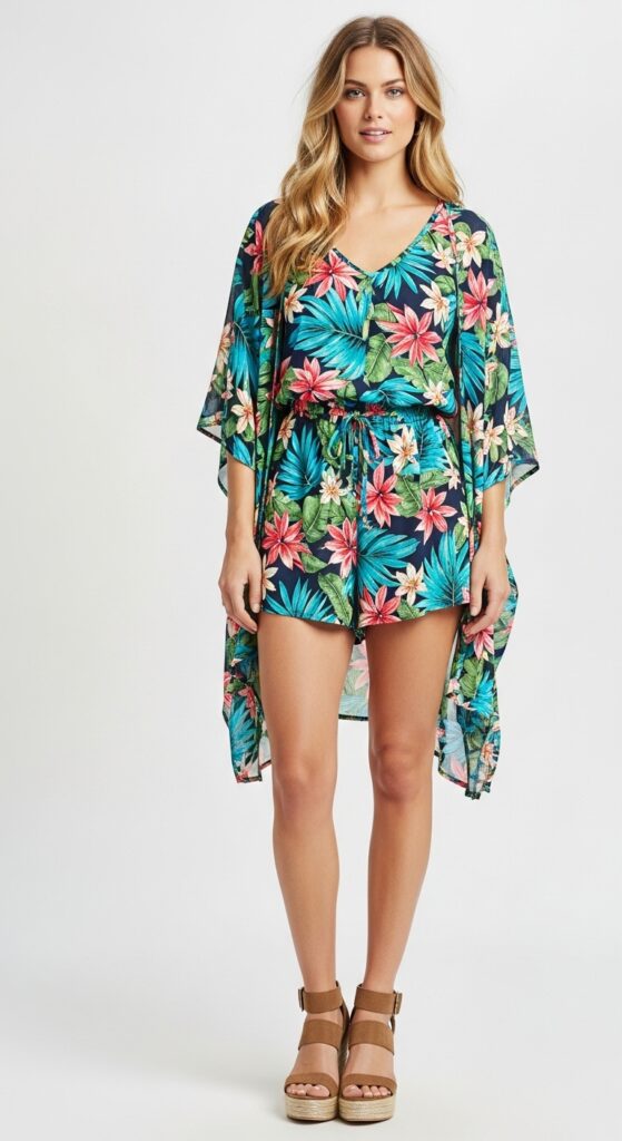 Tropical Print Romper Effortlessly Chic
