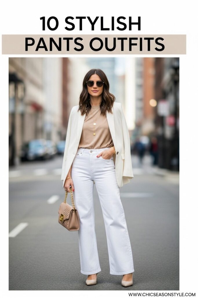 White Pants Outfit Stylish Occasion Tips