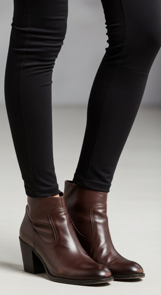 12 Plus Size Winter Legging Outfits Curvy Women Love 14 Ankle Boots with a Low Heel