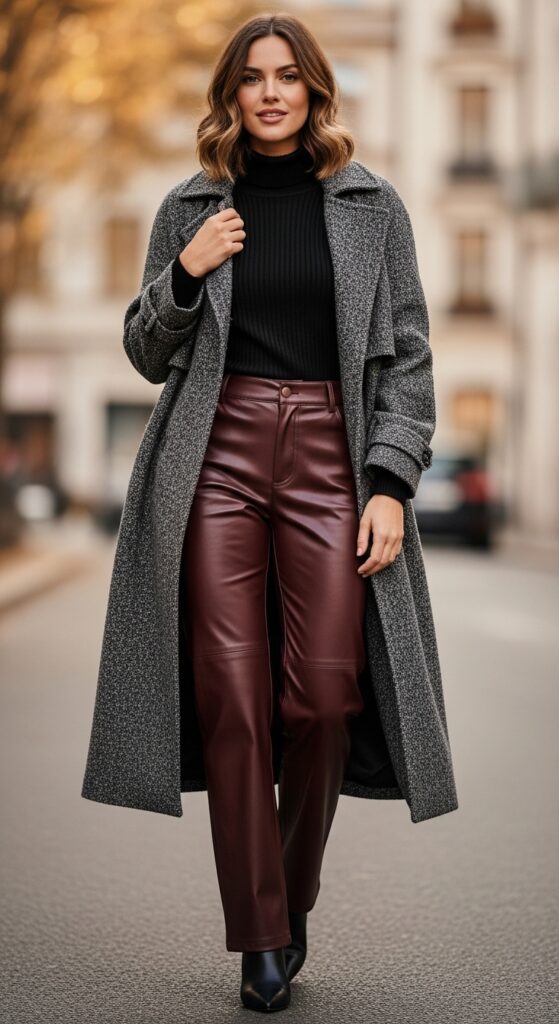 Embrace the Chill: 12 Chic Winter Outfit Ideas for the Curvy Fashionista 8 Chic Faux Leather