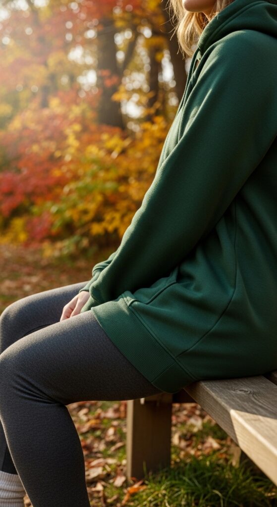 Fleece-Lined Leggings and Oversized Hoodie