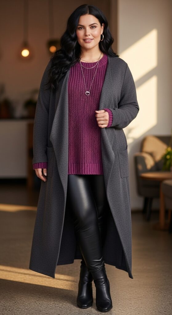 14 Plus Size Winter Disney Outfits Curvy Women Will Love 10 Megara’s Sassy Style (Faux Leather Leggings)