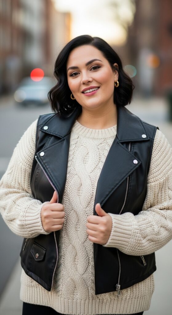 Mix Textures (Leather and Wool)