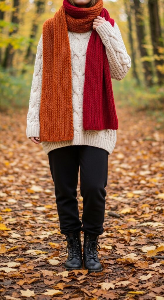 Oversized Sweater and Scarf