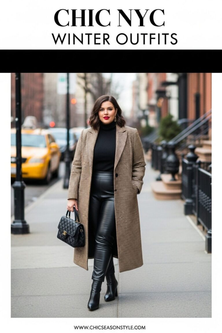 Big City Chic: 12 Plus Size New York Winter Outfits for Stylish Curvy Women 21 Plus Size New York Winter Outfits 12 Chic City Looks