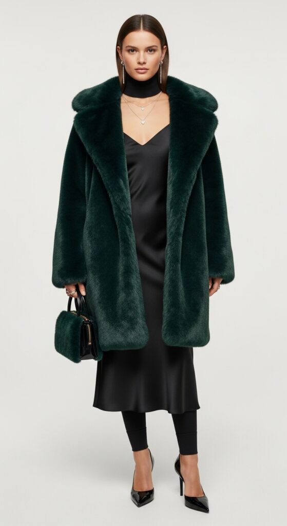 Big City Chic: 12 Plus Size New York Winter Outfits for Stylish Curvy Women 7 Statement Faux Fur