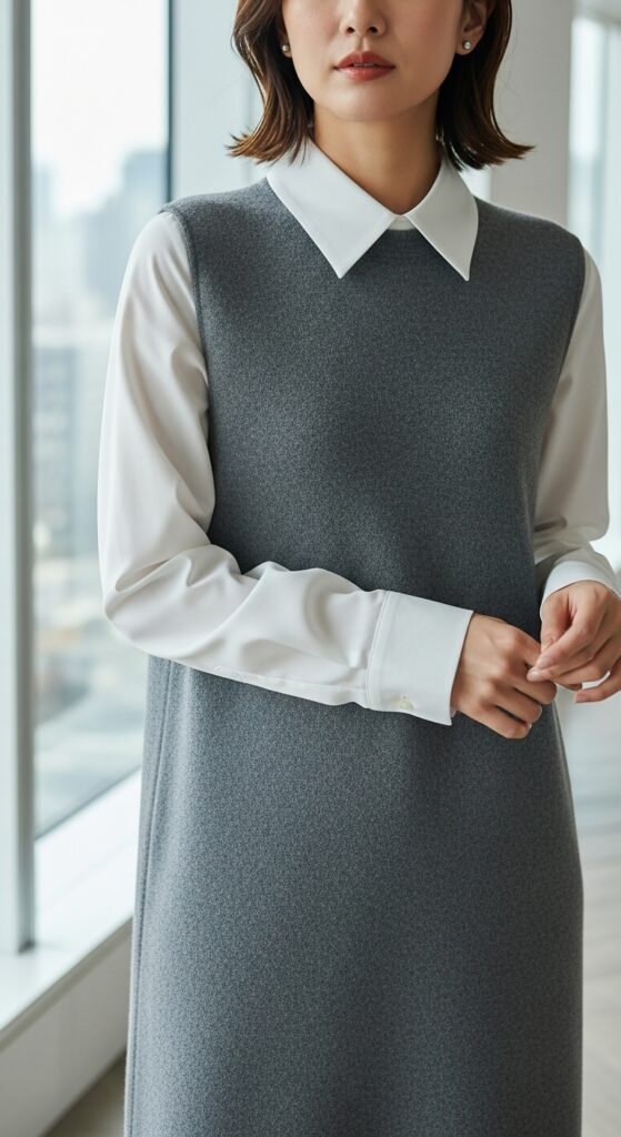 The Collared Shirt Under a Dress