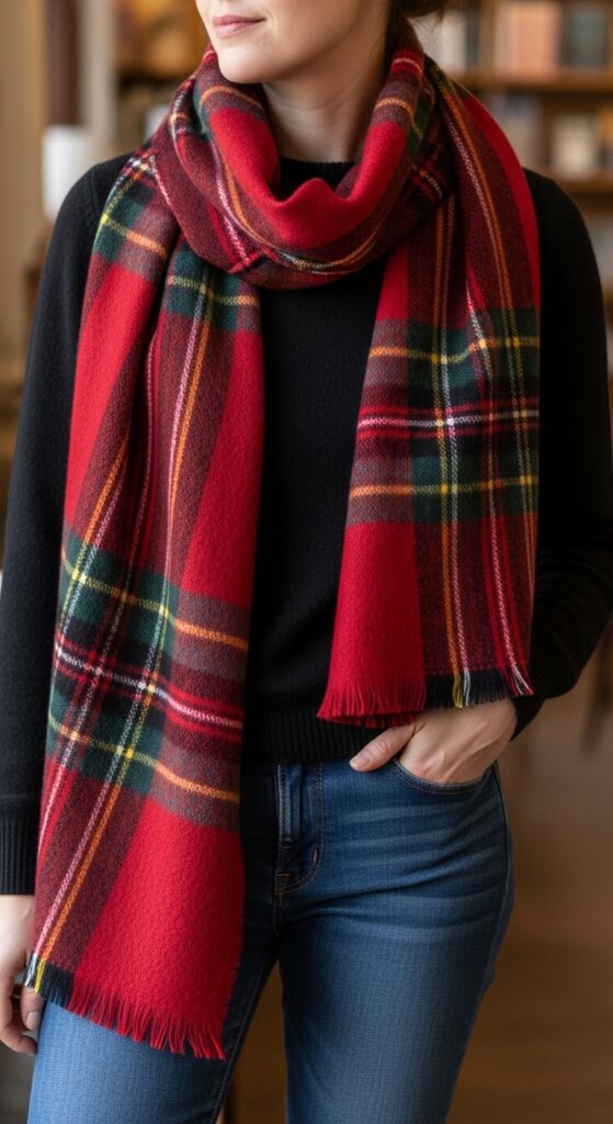 15 Plus Size London Winter Outfits That Curvy Women Love 11 The Cosy Scarf Statement