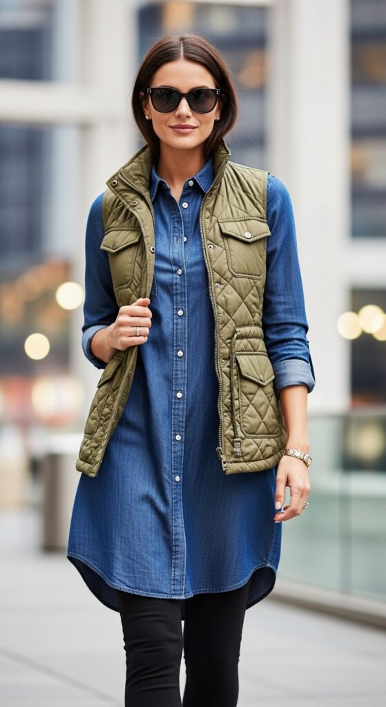 12 Plus Size Winter Legging Outfits Curvy Women Love 4 The Denim or Chambray Tunic