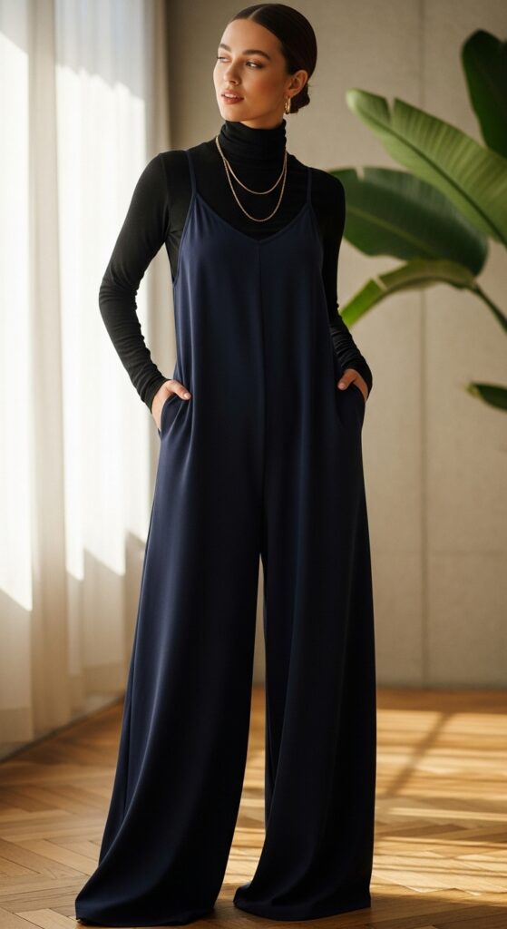 The Jumpsuit with a Turtleneck Base