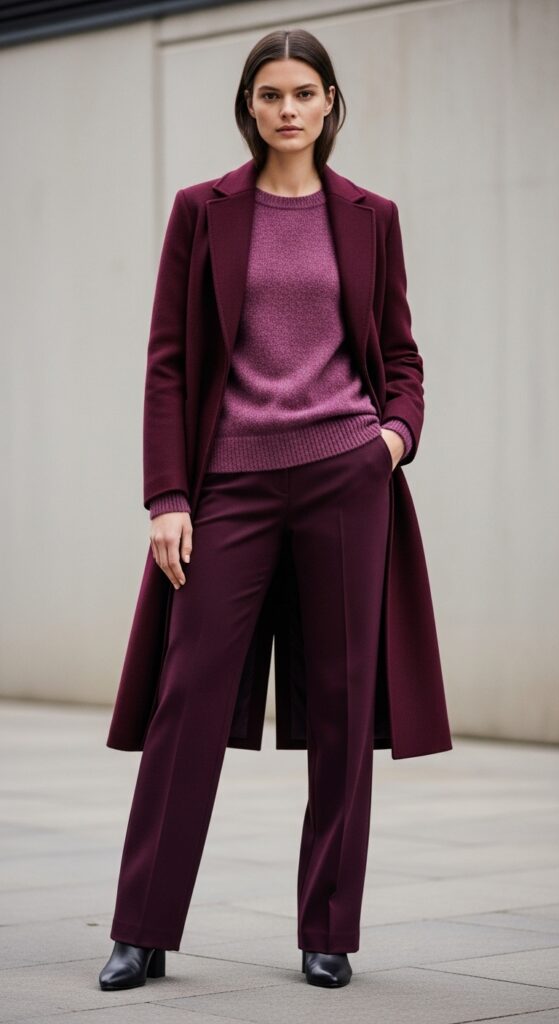 12 Plus Size Winter Outfits For Black Women (Cold Weather) 10 The Monochromatic Majesty
