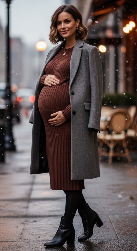 The Ribbed Knit Midi Dress