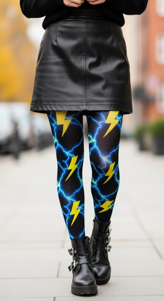 14 Plus Size Winter Rave Outfits That Curvy Women Love 11 The Skirt and Thermal Tights Combo