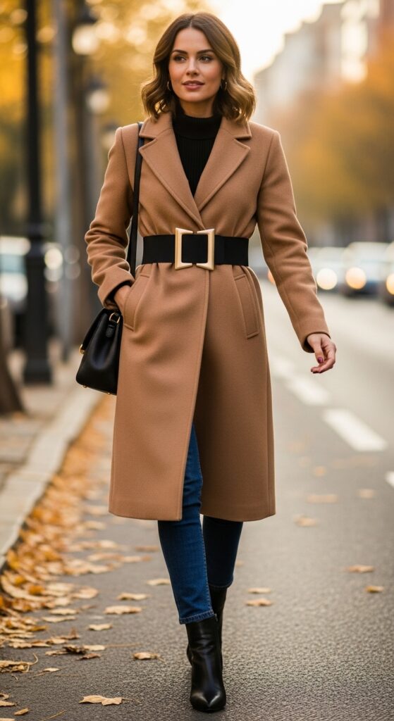 The Waist-Cinching Belt Over Your Coat