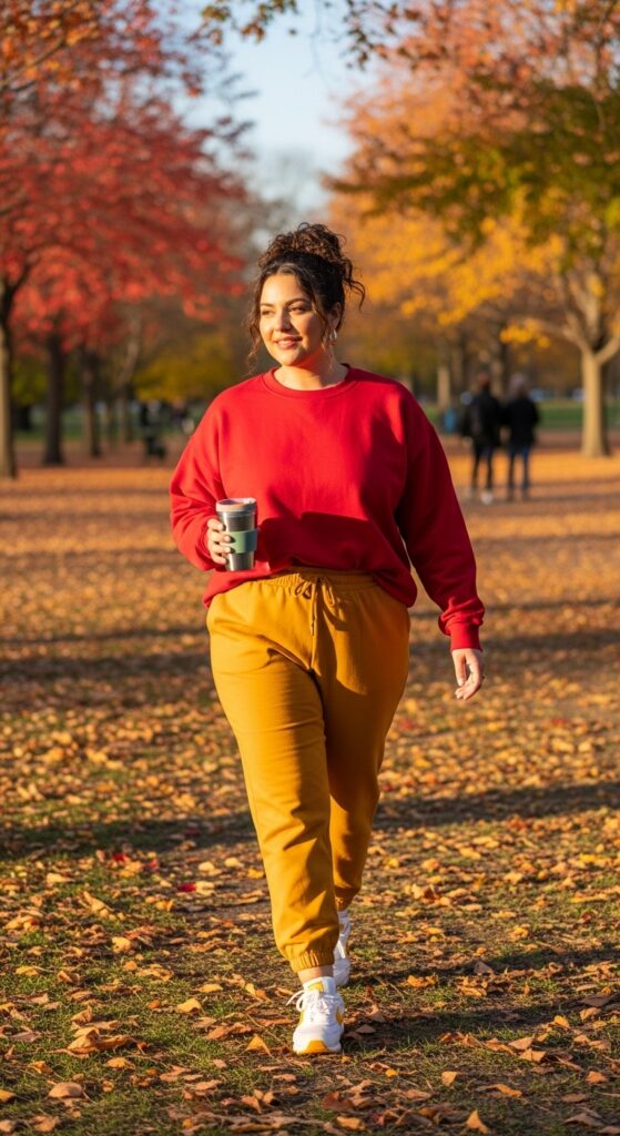 14 Plus Size Winter Disney Outfits Curvy Women Will Love 12 Winnie the Pooh’s Soft Spot (Sweatshirt and Joggers)